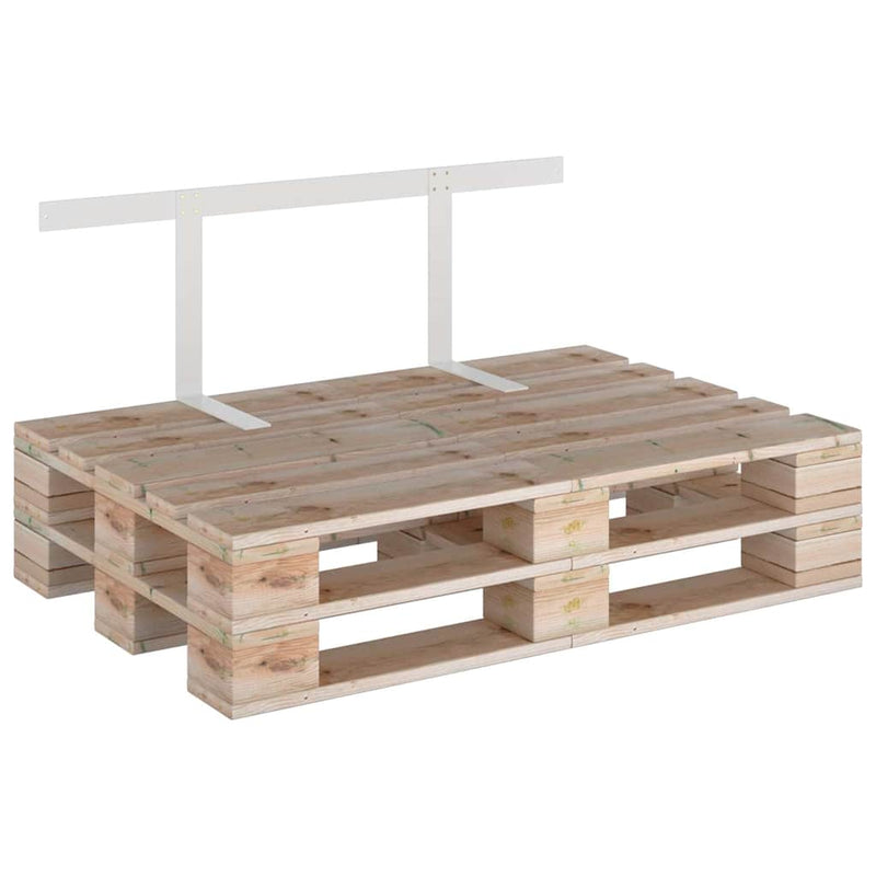 Spătar pentru canapea din paleți, alb, 110 cm, fier