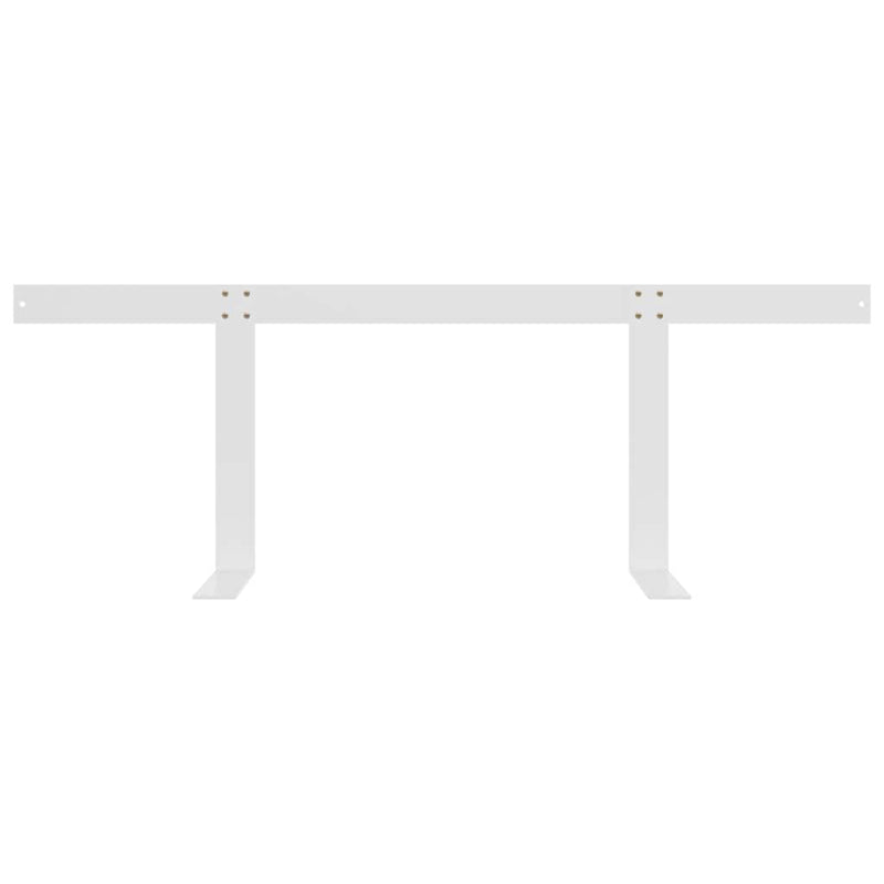 Spătar pentru canapea din paleți, alb, 110 cm, fier