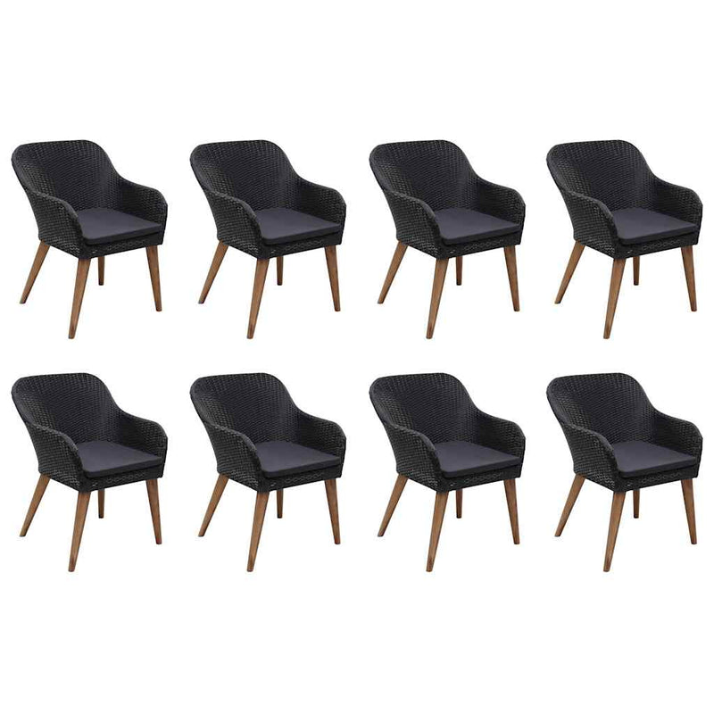 Set mobilier de grădină, 9 piese, poliratan