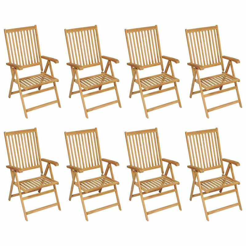 Set mobilier de grădină, 9 piese, lemn masiv de tec