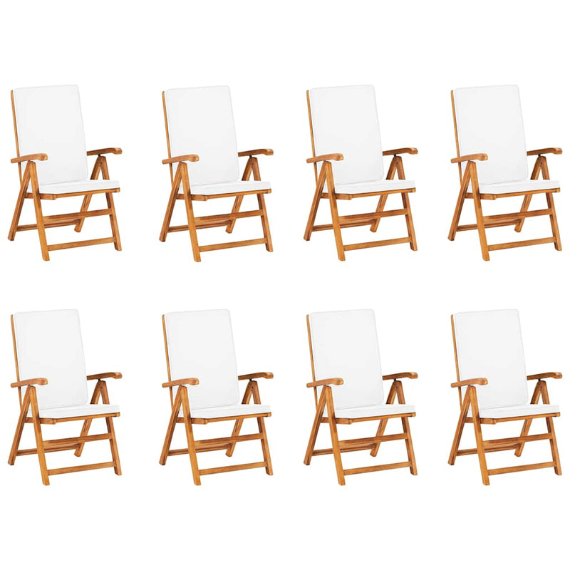 Set mobilier de grădină cu perne, 9 piese, lemn masiv tec