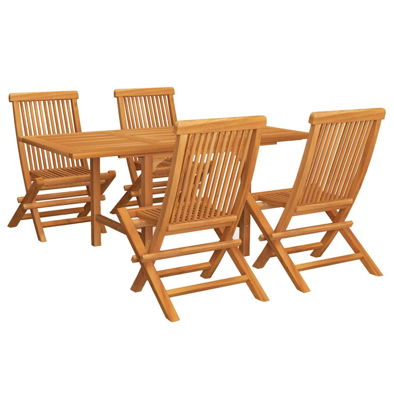 Set mobilier grădină, 5 piese, lemn masiv de tec