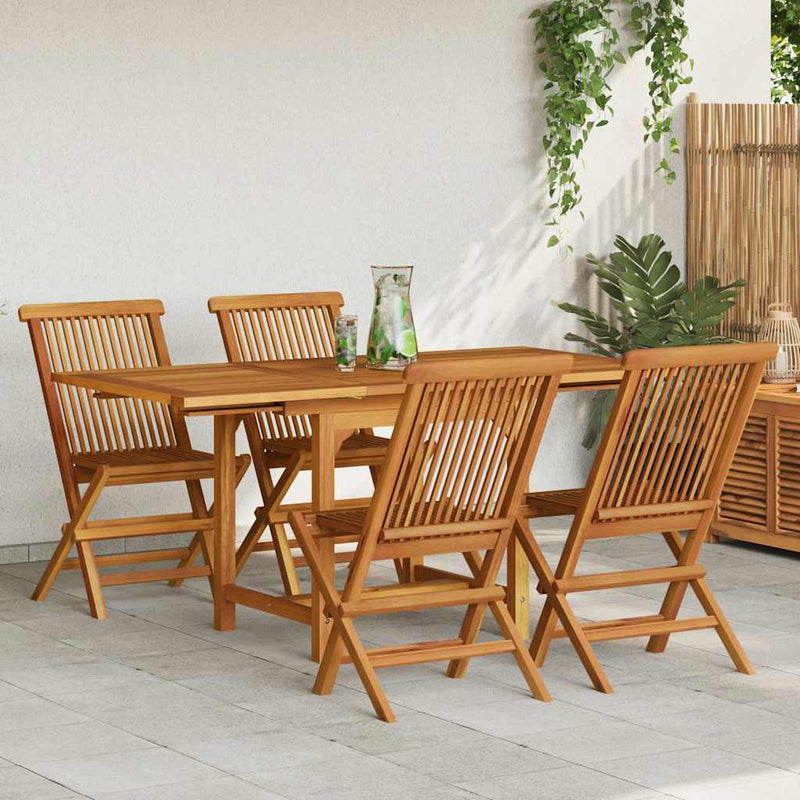 Set mobilier grădină, 5 piese, lemn masiv de tec