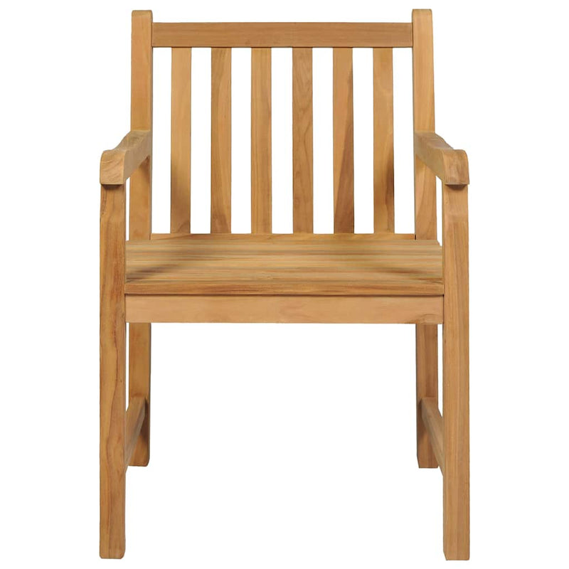 Set de mobilier de grădină cu 5 piese, 140x80 cm, lemn masiv de tec