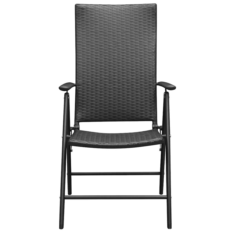 Set mobilier de grădină, 9 piese, negru și maro