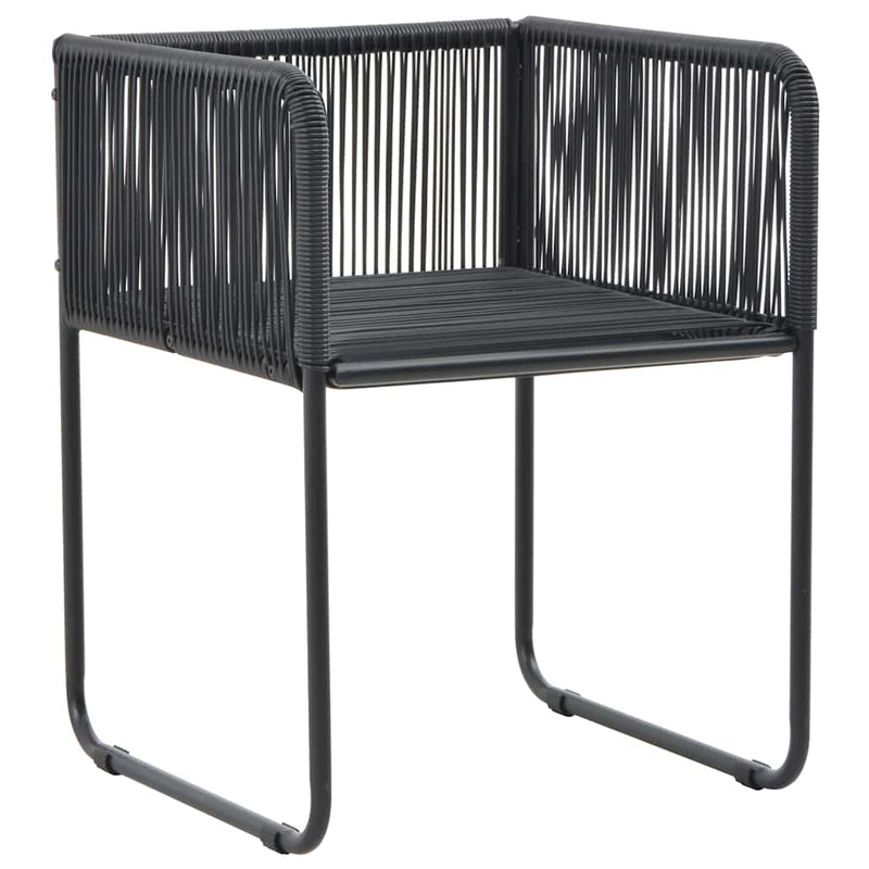 Set mobilier de grădină, 7 piese, negru, ratan PVC