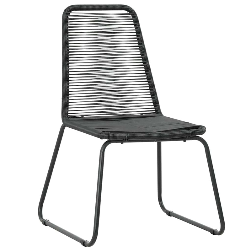Set mobilier de grădină, 5 piese, negru, ratan PVC