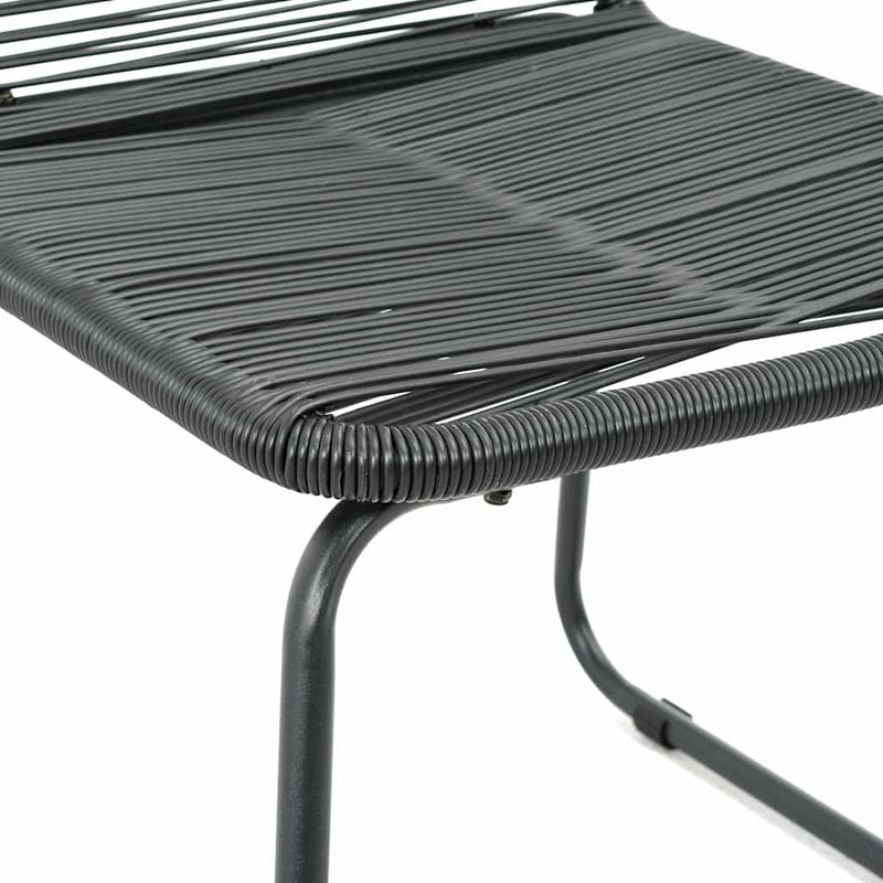 Set mobilier de grădină, 5 piese, negru, ratan PVC