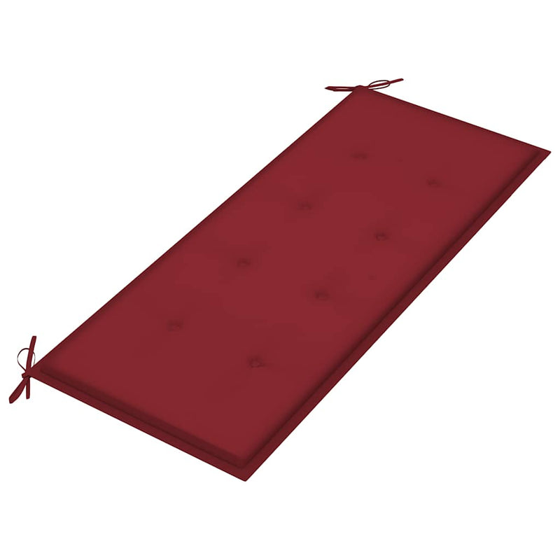 Bancă grădină 2 locuri, cu pernă, 120 cm, lemn masiv eucalipt