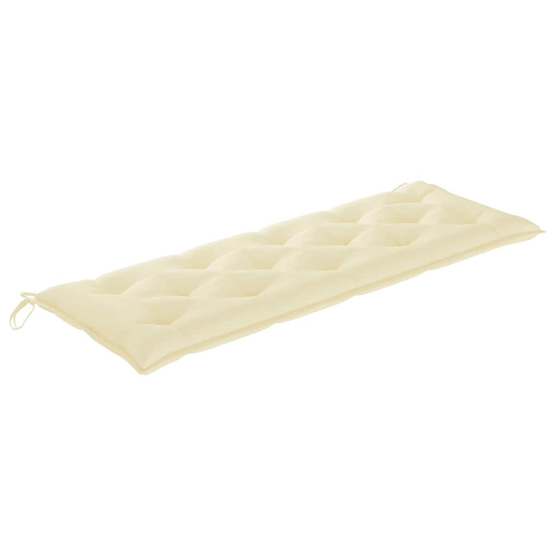 Bancă grădină 3 locuri, cu pernă, 150 cm, lemn masiv eucalipt