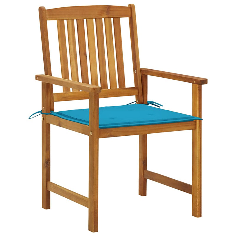Scaune de grădină cu perne, 4 buc., lemn masiv de acacia