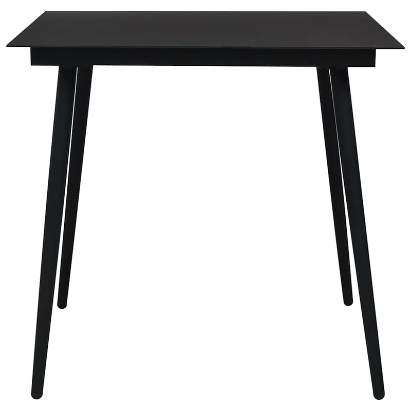 Set mobilier de exterior, 5 piese, poliratan și sticlă