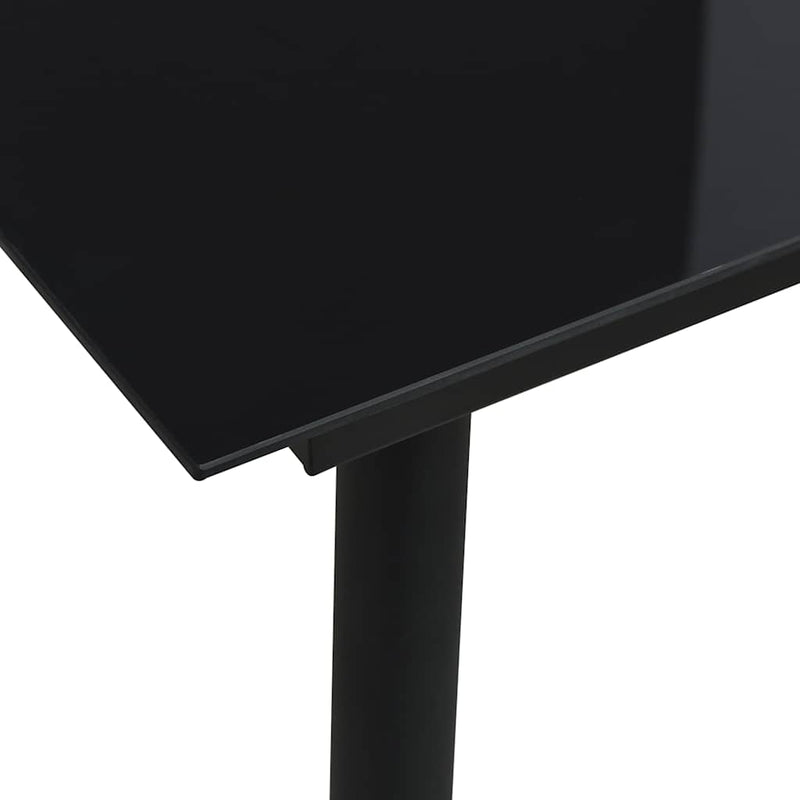 Set mobilier de exterior, 5 piese, poliratan și sticlă