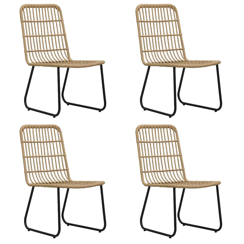 Set mobilier de exterior, 5 piese, poliratan și sticlă