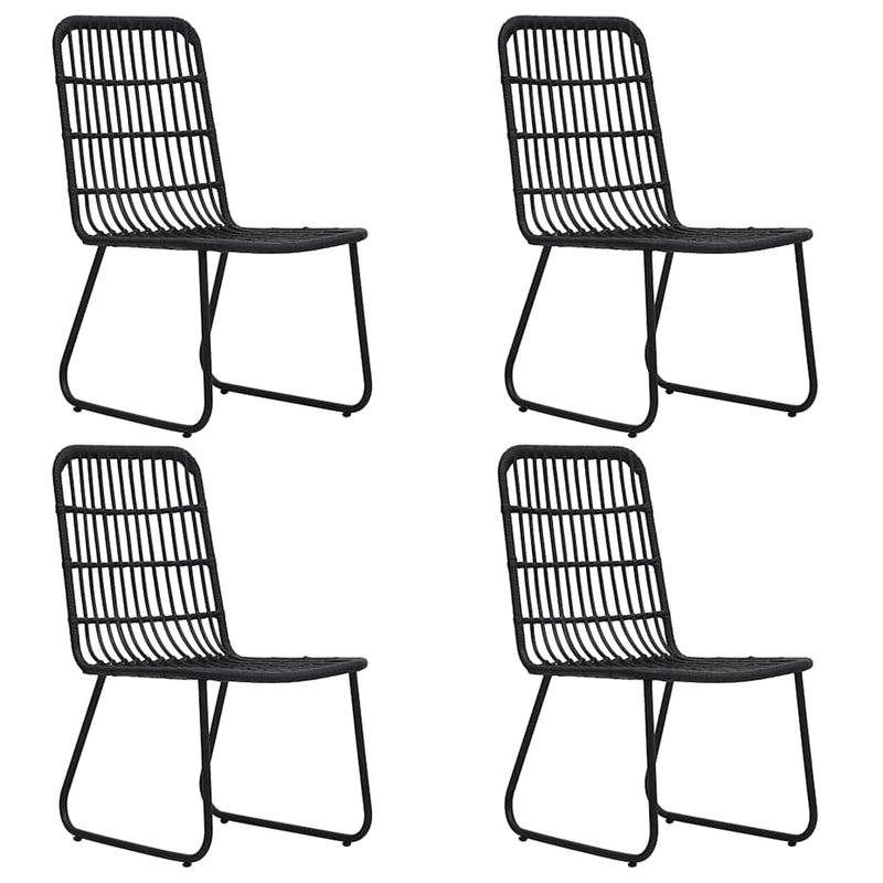 Set mobilier de exterior, 5 piese, poliratan și sticlă