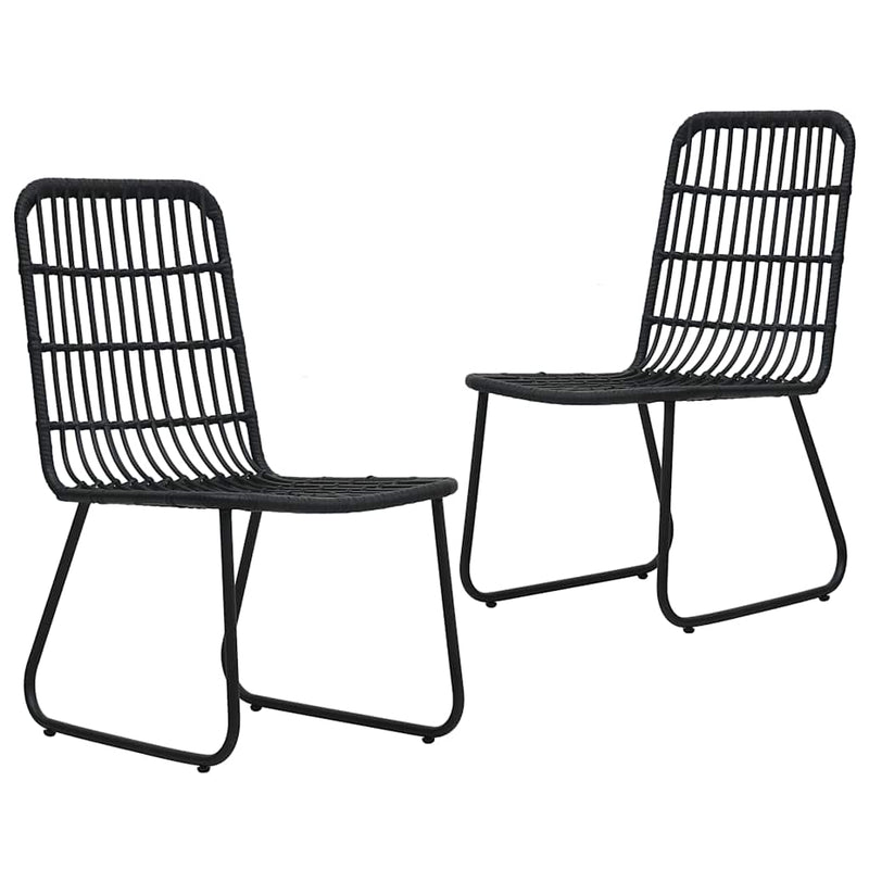 Set mobilier de exterior, 3 piese, poliratan și sticlă