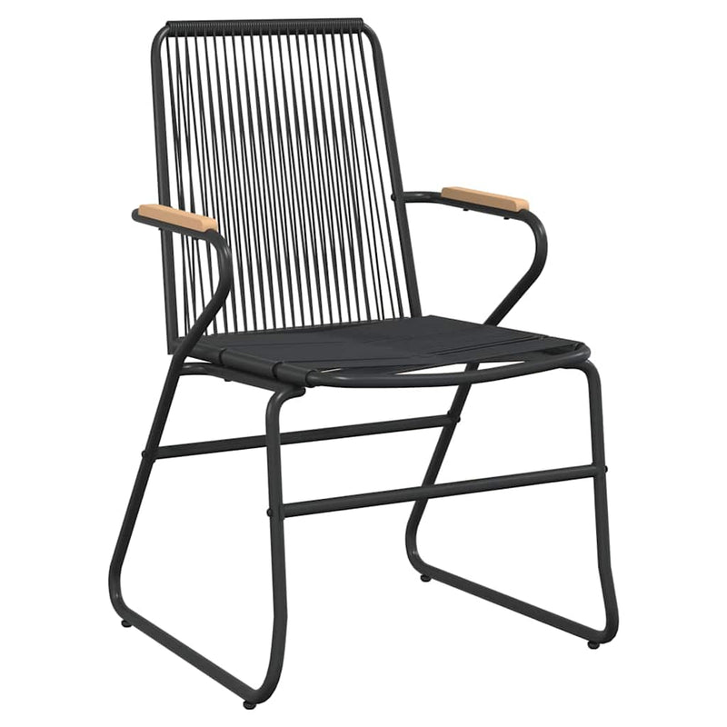Set mobilier de grădină, 5 piese, negru, ratan PVC