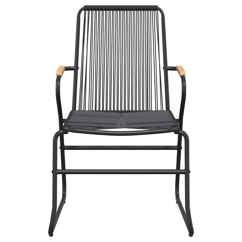 Set mobilier de grădină, 5 piese, negru, ratan PVC