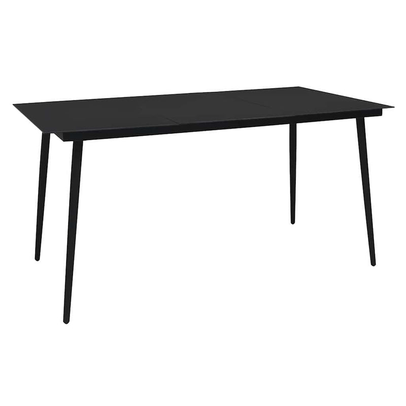 Set mobilier de grădină, 5 piese, negru, ratan PVC