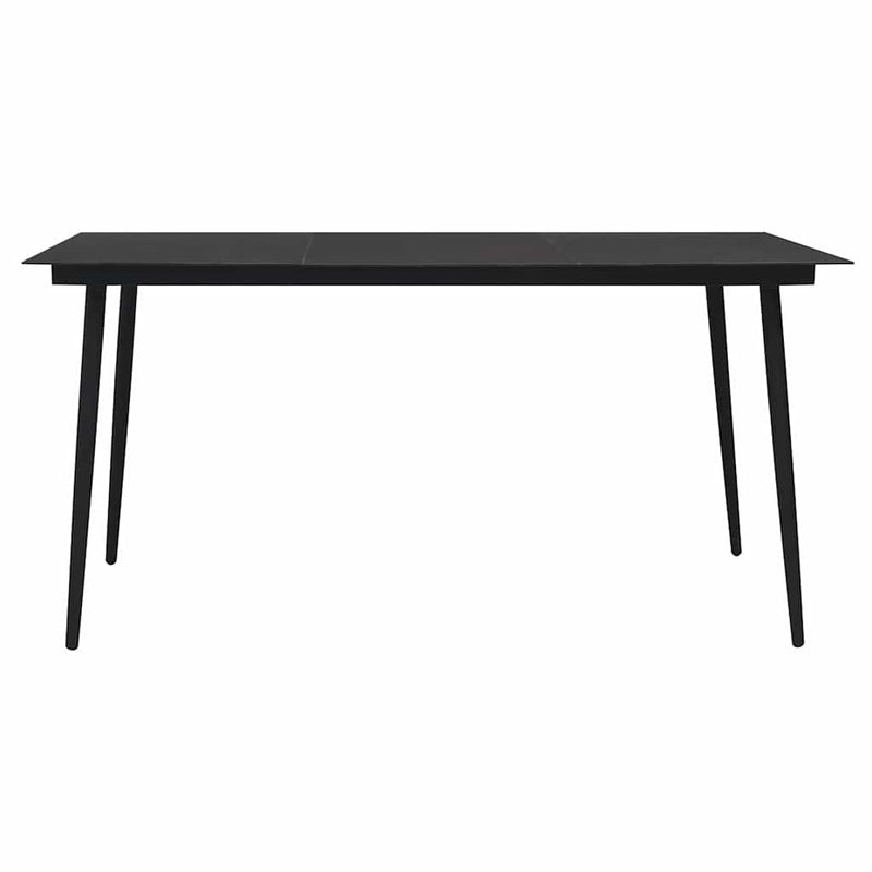 Set mobilier de grădină, 5 piese, negru, ratan PVC