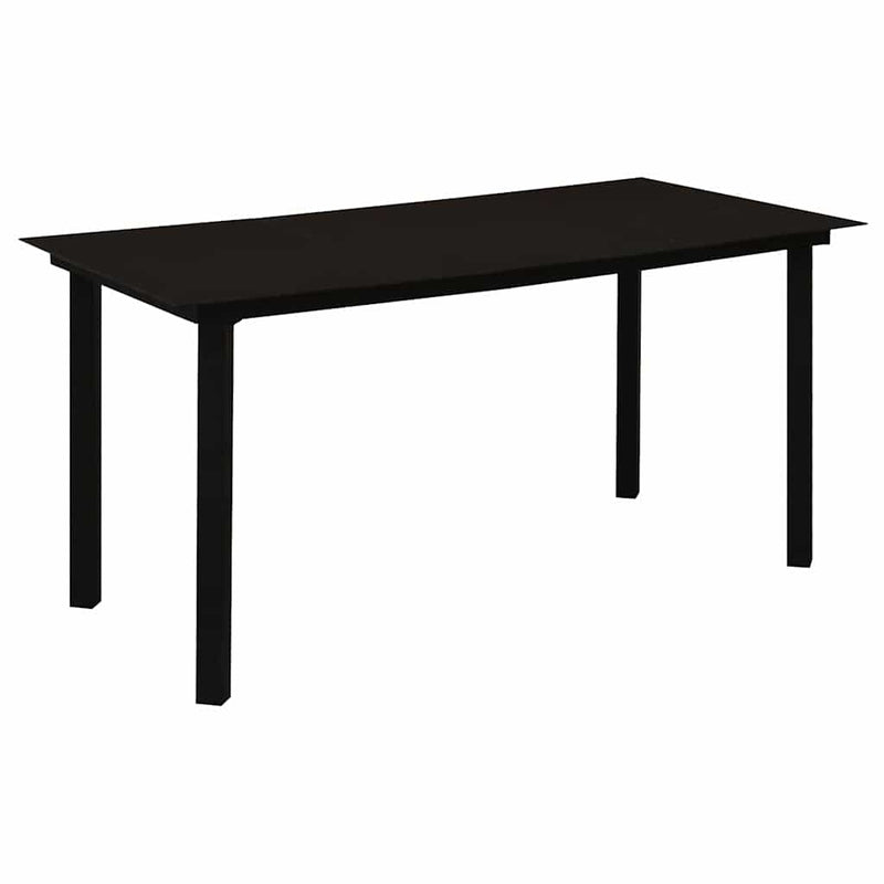 Set mobilier de grădină, 7 piese, negru, ratan PVC