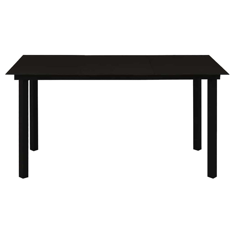 Set mobilier de grădină, 7 piese, negru, ratan PVC