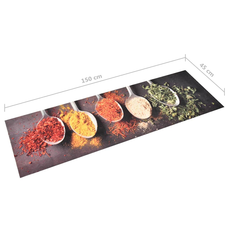 Covoraș de bucătărie lavabil, 45x150 cm, model linguri