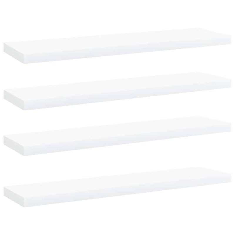 Plăci bibliotecă, 4 buc., alb, 40 x 10 x 1,5 cm, PAL