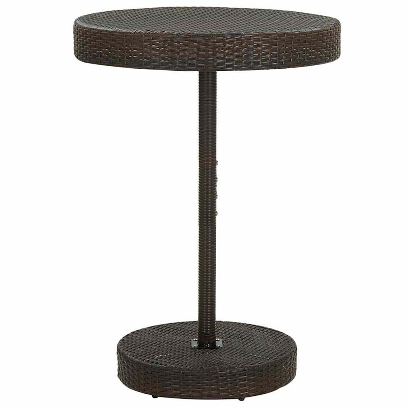 Set mobilier bar de grădină, 5 piese, maro, poliratan