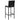 Set bar de exterior, cu perne, 3 piese, negru, poliratan