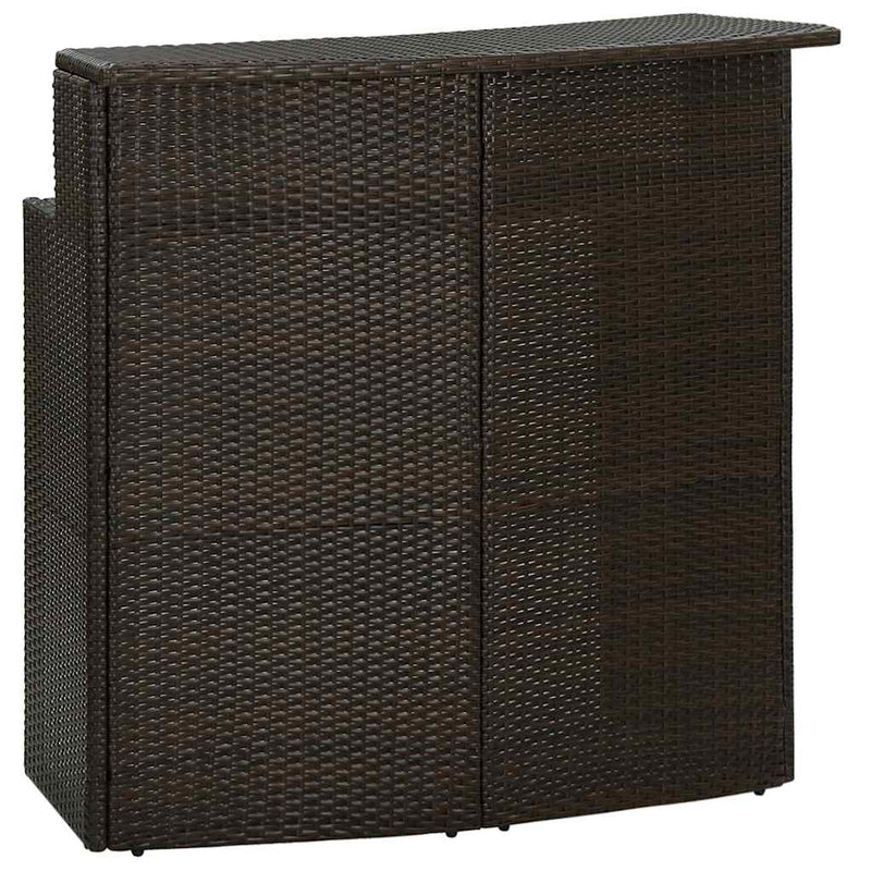 Set mobilier bar de grădină cu perne, 5 piese, maro