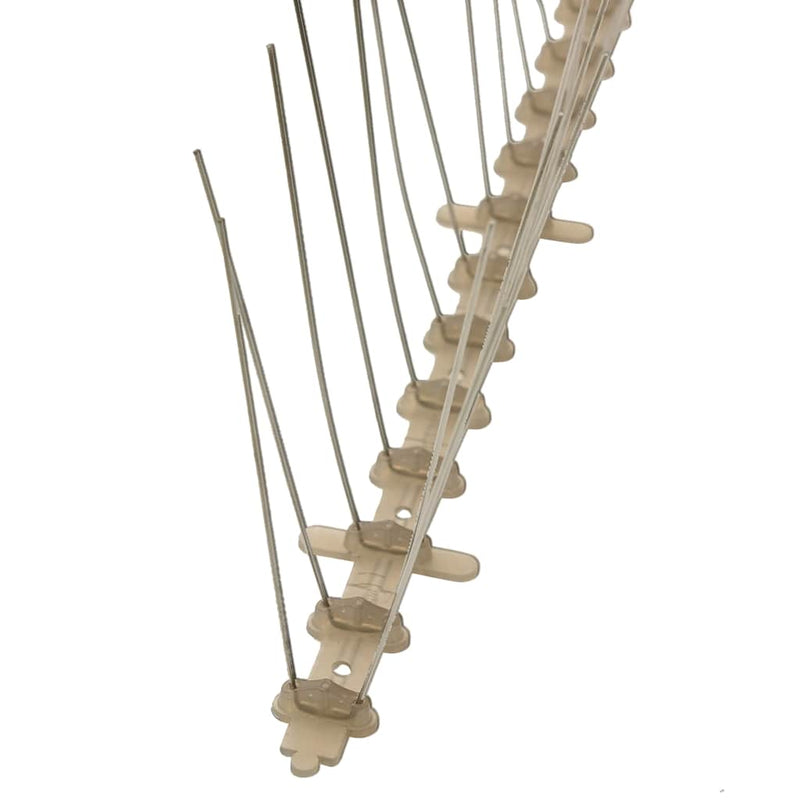 Set bandă cu țepi antipăsări cu 5 rânduri, 6 buc., plastic, 3 m