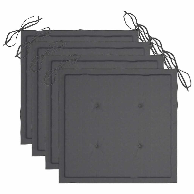 Set mobilier de exterior pliabil, cu perne, 5 piese, bambus