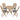 Set mobilier de exterior pliabil, cu perne, 5 piese, bambus