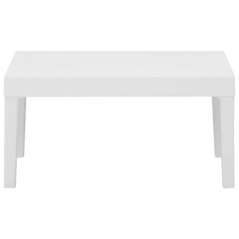 Set mobilier de grădină cu perne, 4 piese, alb, plastic