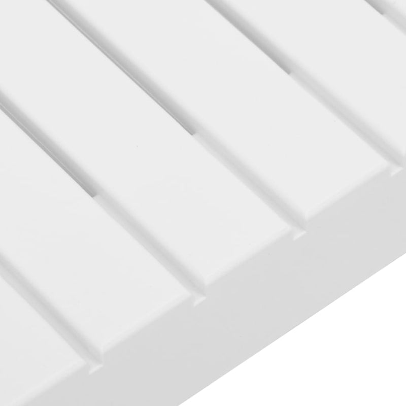 Set mobilier de grădină cu perne, 4 piese, alb, plastic