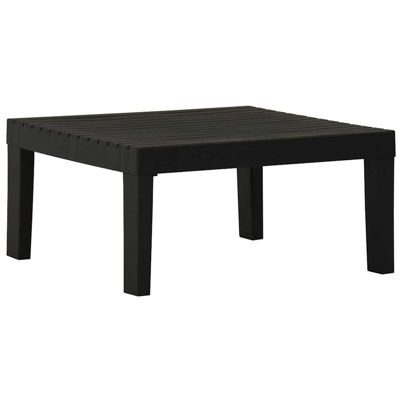 Set mobilier de grădină cu perne, 4 piese, gri, plastic