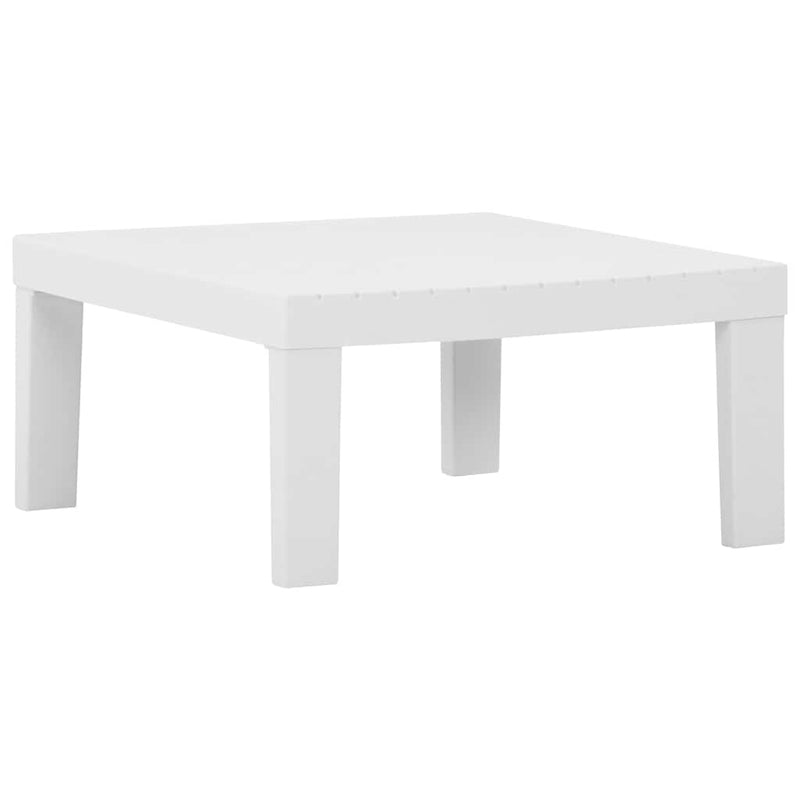 Set mobilier de grădină cu perne, 6 piese, alb, plastic