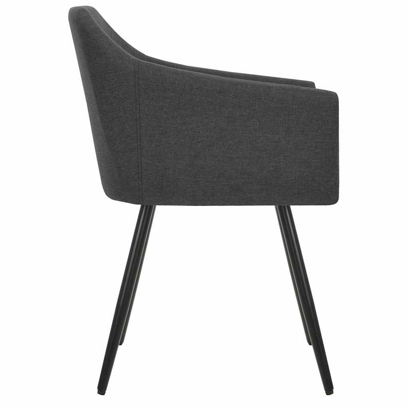 Scaune de bucătărie pivotante, 4 buc., gri închis, textil
