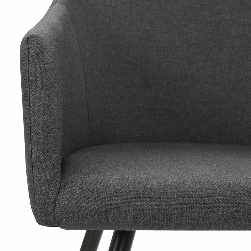 Scaune de bucătărie pivotante, 4 buc., gri închis, textil