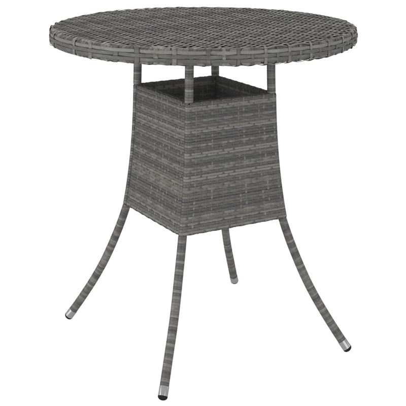 Set mobilier de grădină cu perne, 7 piese, gri, poliratan