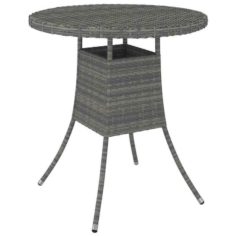 Set mobilier de grădină cu perne, 9 piese, gri, poliratan