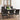 Set de mobilier de grădină, 7 piese, negru, poliratan