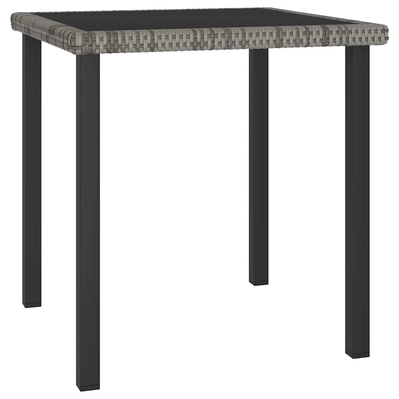 Set mobilier de grădină, 5 piese, gri, poliratan