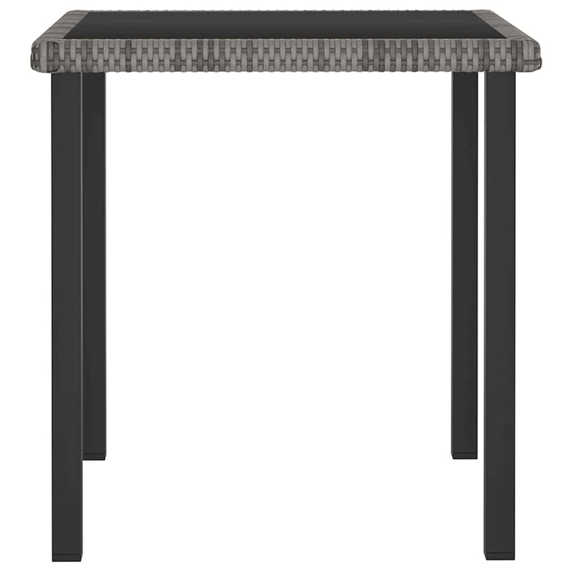 Set mobilier de grădină, 5 piese, gri, poliratan