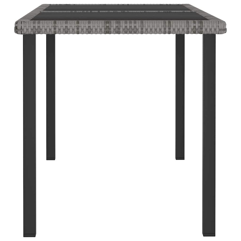 Set mobilier de grădină, 5 piese, gri, poliratan