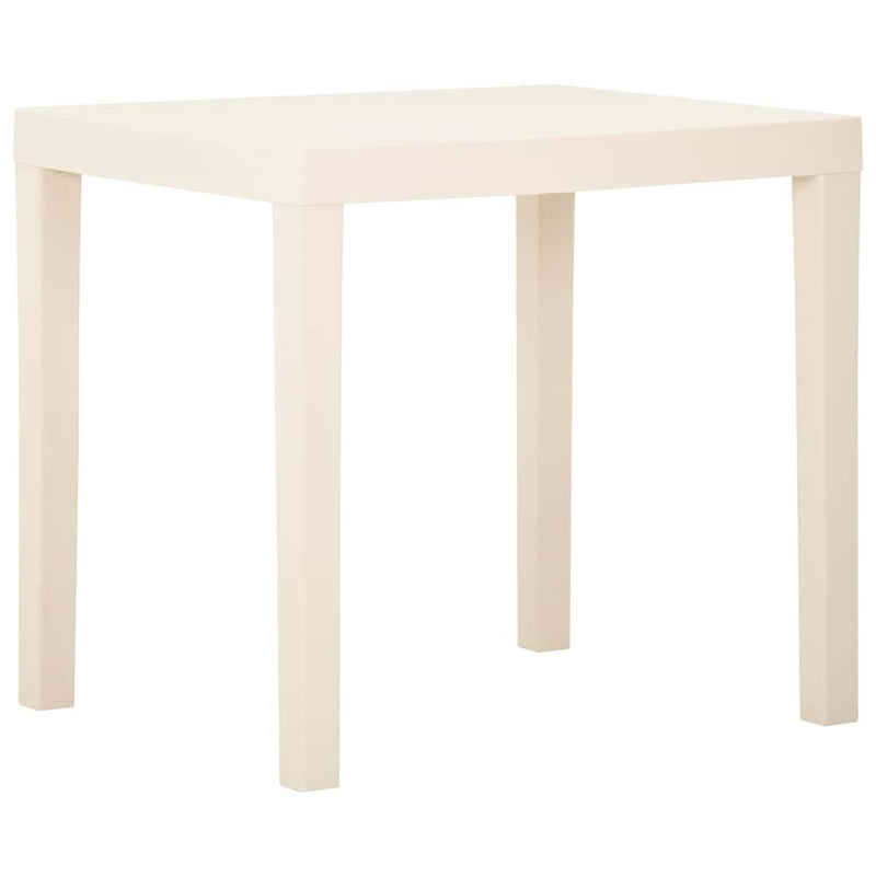 Masă de grădină, alb, 79x65x72 cm, plastic
