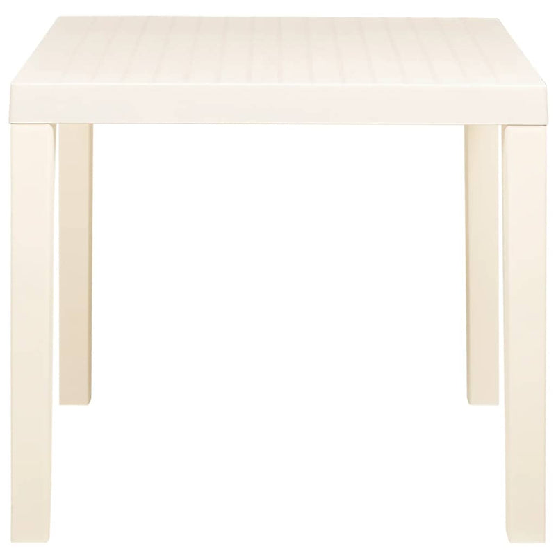 Masă de grădină, alb, 79x65x72 cm, plastic
