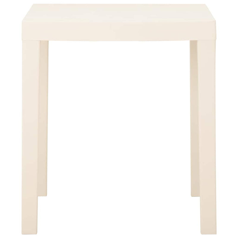 Masă de grădină, alb, 79x65x72 cm, plastic