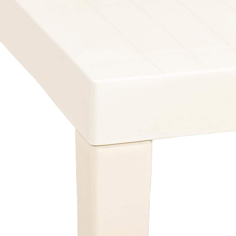Masă de grădină, alb, 79x65x72 cm, plastic